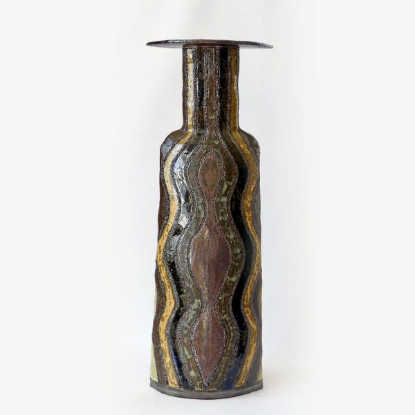 Céramique vase bouteille arabesque