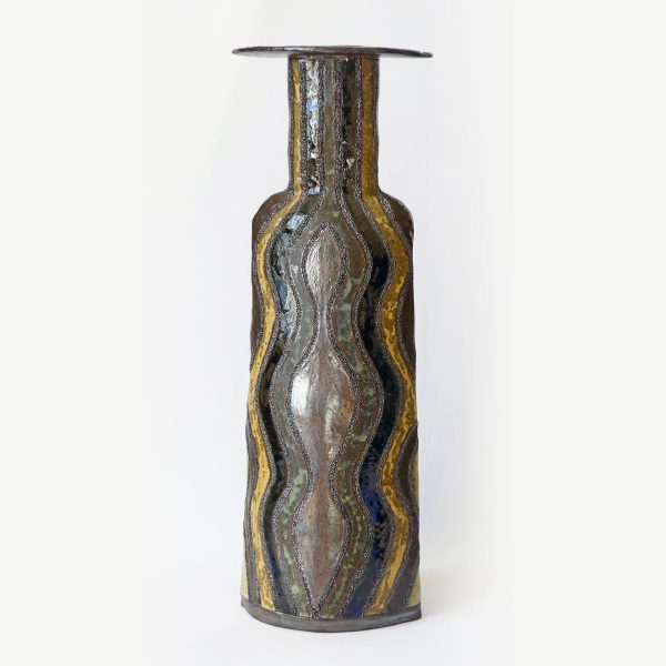 Céramique vase bouteille arabesque