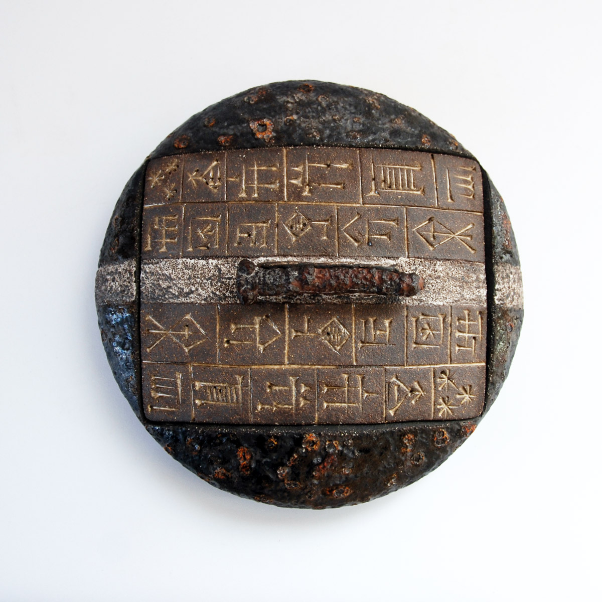 Céramique écritures anciennes - Boïte disque "Constellation"
