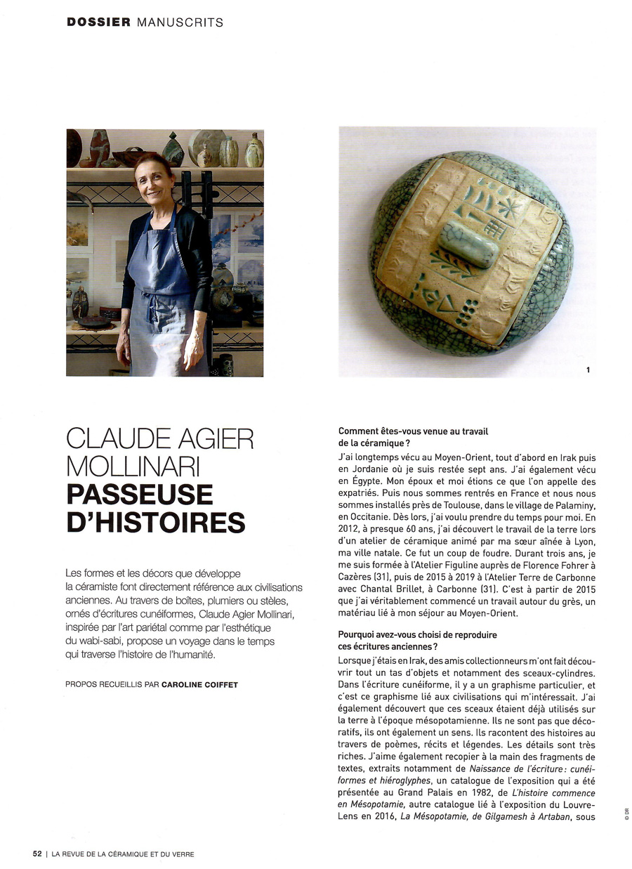 Claude Agier Mollinari Revue de la céramique et du verre 1