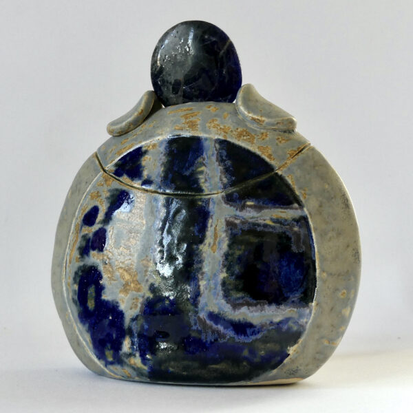 Céramique boite sculptée flacon Sodalite