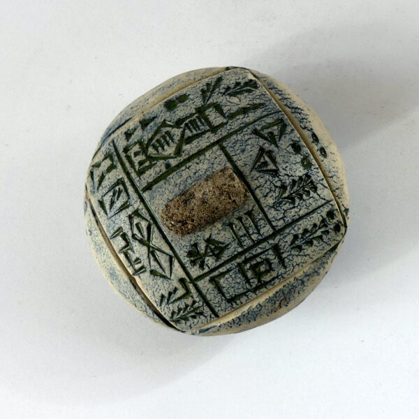 Céramique écriture cunéiforme boite tablette "Vert Antique"