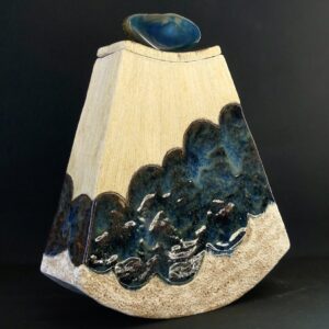 Céramique boîte sculptée "Rivière"