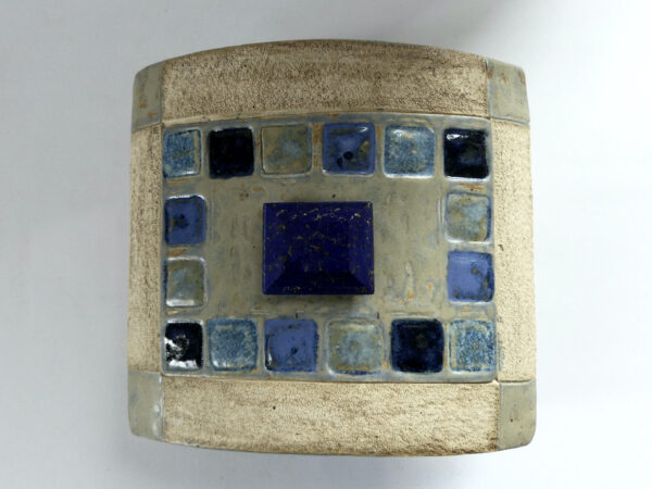 Céramique boite sculptée coffre "Ciel Etoilé"
