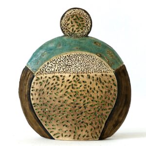 Céramique boîte singulière "Vert Antique"