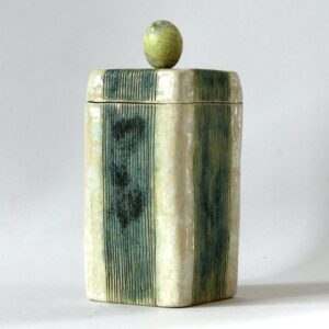 Céramique boîte sculptée "Agate Mousse"