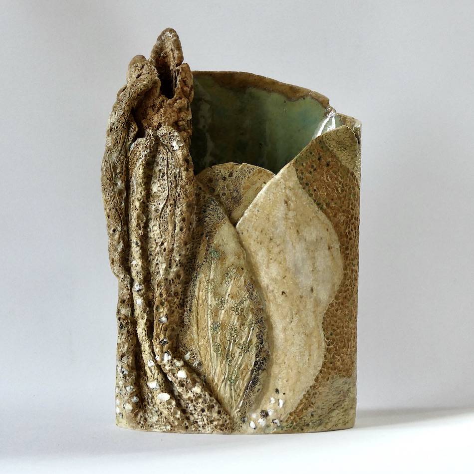 Céramique vase paysage "Le Verdoyant"